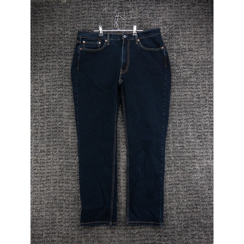 Levis 514 Jeans Mens 36x32 Actual 36x31 Dark Blue Straight Fit Stretch Denim